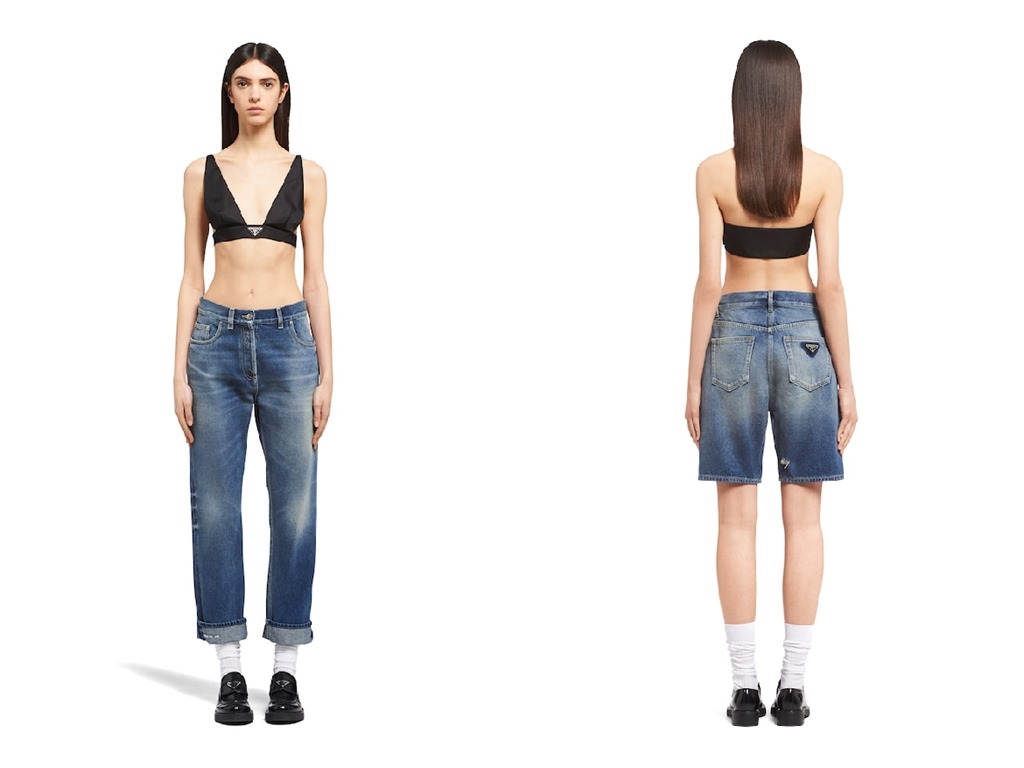 Sustainable Denim Bra Crop Top –