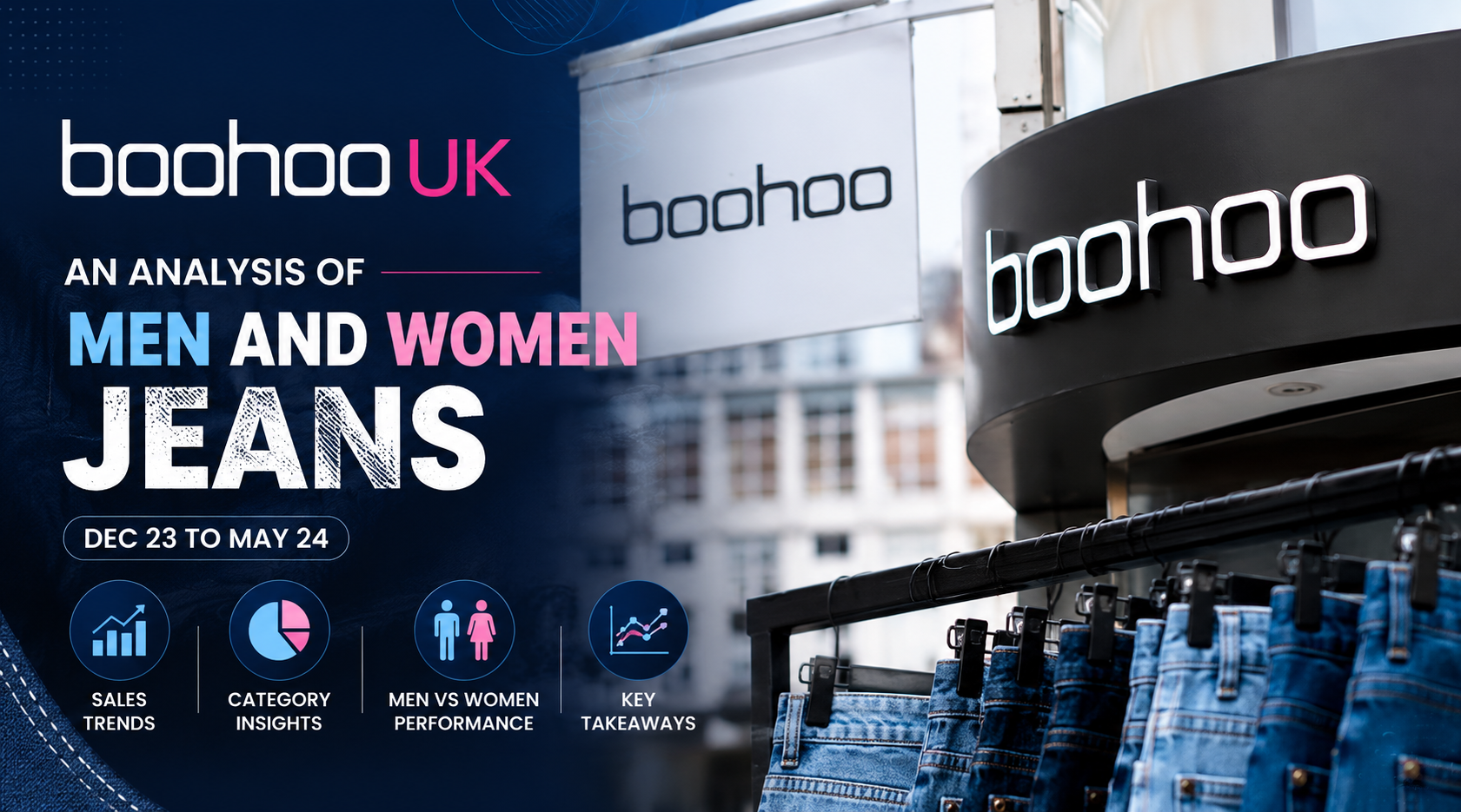 Boohoo UK – An Analysis Of Men And Women Jeans -Dec23 To May24